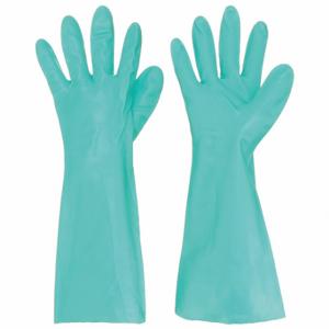 CONDOR 458T07 Chemical Resistant Glove, 22 mil Thick, 15 Inch Length, Smooth, 9 Size, Green, 1 Pair | CR2BLN