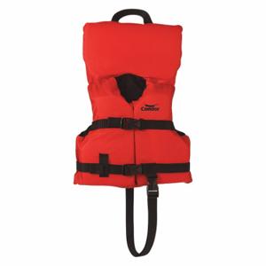 CONDOR 45MP78 Life Jacket, III, Foam, Nylon, 15 1/2 lb Buoyancy, Belt/Buckle, Child Less Than 50 lb, Red | CR2CZR