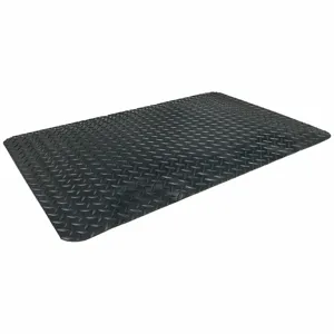 CONDOR 45VJ49 Antifatigue Mat, Diamond Plate, 2 Ft X 3 Ft, 1 Inch ThickBlack, Vinyl | CR2BCQ