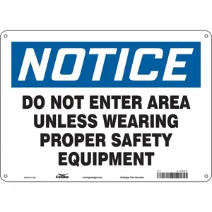 CONDOR 472U85 Safety Sign, 14 Inch Width, 10 Inch Height, Double Sided, With Mounting Holes | CE9LBQ