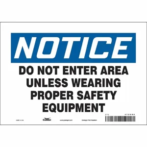 CONDOR 472U86 Safety Sign, 10 Inch Width, 7 Inch Height, Double Sided, Adhesive Surface, Vinyl | CE9LCX