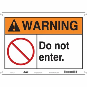 CONDOR 472Y75 Safety Sign, 14 Inch Width, 10 Inch Height, Double Sided, With Mounting Holes | CE9LBR