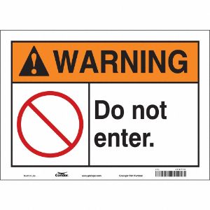 CONDOR 472Y79 Safety Sign, 14 Inch Width, 10 Inch Height, Double Sided, Adhesive Surface | CE9LCD