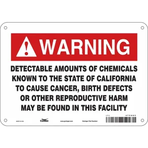 CONDOR 475U85 Safety Sign, 7 x 10 Inch | CD3ERU