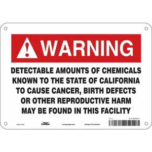 CONDOR 475U90 Safety Sign, 10 x 14 Inch | CD3ERV