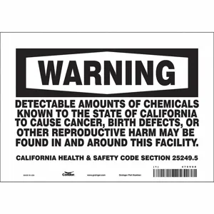 CONDOR 475V08 Safety Sign, 7 x 10 Inch | CD3CMC