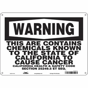 CONDOR 475V17 Safety Sign, 10 x 14 Inch Size | CD2RXC