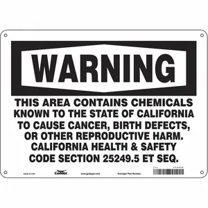 CONDOR 475V25 Safety Sign, 10 x 14 Inch Size | CD2RXG