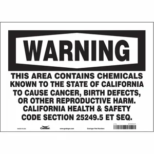 CONDOR 475V27 Safety Sign, 10 x 14 Inch Size | CD2RXH