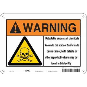 CONDOR 475W08 Safety Sign, 7 x 10 Inch Size | CD3UJM