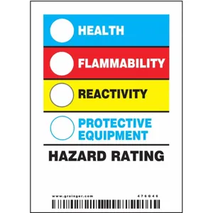 CONDOR 476G46 Safety Sign, 4 x 2-7/8 Inch, 25 Pk | CD3UYU