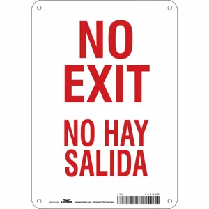 CONDOR 480H40 Safety Sign, 7 Inch Width, 10 Inch Height, Double Sided, With Mounting Holes | CE9LAR