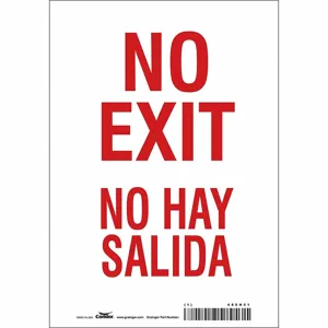 CONDOR 480H51 Safety Sign, 7 Inch Width, 10 Inch Height, Double Sided, Adhesive Surface, Vinyl | CE9LBE