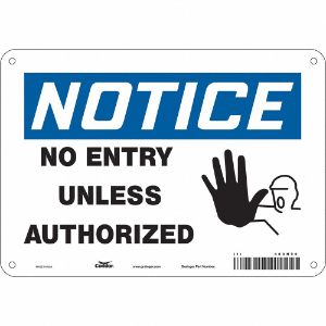 CONDOR 480N60 Safety Sign, 10 Inch Width, 7 Inch Height, Double Sided, With Mounting Holes | CE9LCN