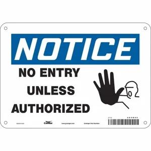 CONDOR 480N60 Safety Sign, 10 Inch Width, 7 Inch Height, Double Sided, With Mounting Holes | CE9LCN