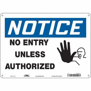 CONDOR 480N62 Safety Sign, 10 Inch Width, 7 Inch Height, Double Sided, With Mounting Holes | CE9LCP
