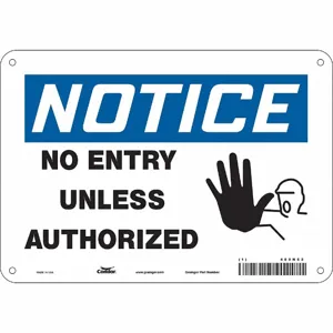 CONDOR 480N62 Safety Sign, 10 Inch Width, 7 Inch Height, Double Sided, With Mounting Holes | CE9LCP