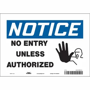 CONDOR 480N64 Safety Sign, 10 Inch Width, 7 Inch Height, Double Sided, Adhesive Surface, Vinyl | CE9LCZ