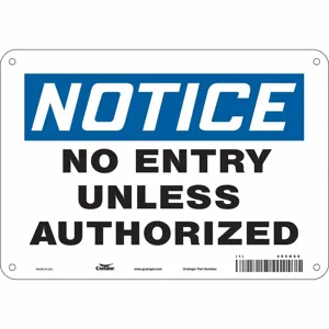 CONDOR 480N66 Safety Sign, 10 Inch Width, 7 Inch Height, Double Sided, With Mounting Holes | CE9LCQ