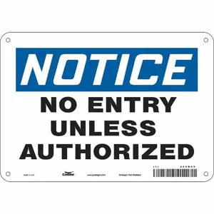 CONDOR 480N69 Safety Sign, 10 Inch Width, 7 Inch Height, Double Sided, With Mounting Holes | CE9LCR