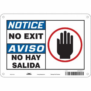 CONDOR 480N87 Safety Sign, 10 Inch Width, 7 Inch Height, Double Sided, With Mounting Holes | CE9LCT