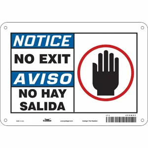 CONDOR 480N89 Safety Sign, 10 Inch Width, 7 Inch Height, Double Sided, With Mounting Holes | CE9LCU