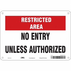 CONDOR 480P32 Safety Sign, 10 Inch Width, 7 Inch Height, Double Sided, With Mounting Holes | CE9LCV