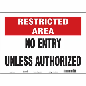 CONDOR 480P37 Safety Sign, 14 Inch Width, 10 Inch Height, Double Sided, Adhesive Surface | CE9LCH