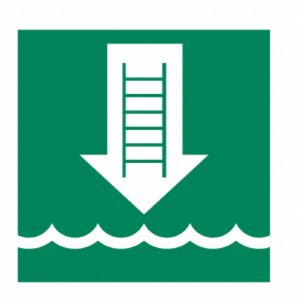 CONDOR 486F71 IMO Safety Sign, EMBARKATION LADDER SYMBOL | CE9ZNU