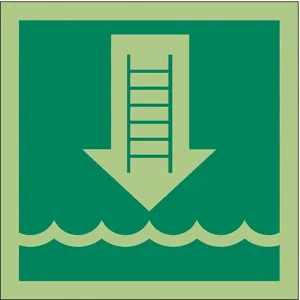 CONDOR 486F72 IMO Safety Sign, EMBARKATION LADDER SYMBOL | CE9ZNV