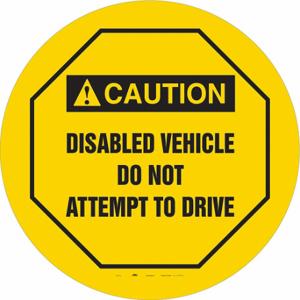 CONDOR 487D51 Verkehrsschild, Vorsicht, Fahrzeug mit Behinderung nicht fahren, 24-Zoll-Abdeckungsdurchmesser | CR2DVM