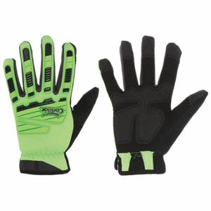 CONDOR 488C56 Mechanics Gloves, Size L, Mechanics Glove, Full Finger, Cotton with PVC Grip, TPR, 1 Pair | CR2DGE