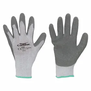 CONDOR 48UN83 Coated Glove, XL, Latex, Gray, 1 Pair | CR2CPH