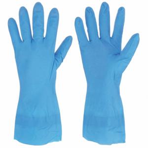 CONDOR 48UN90 Chemical Resistant Glove, 11 mil Thick, 12 1/2 Inch Length, Diamond, 7 Size, Blue, 1 Pair | CR2BKF