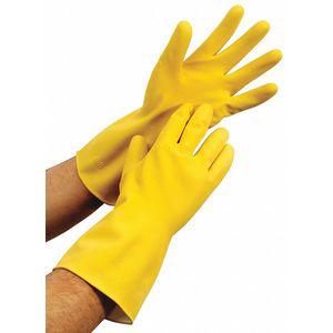 CONDOR 48UP16 Chemikalienbeständige Handschuhe, Größe S, 12 Zoll L, Gelb, 1 PR | CD2HKP