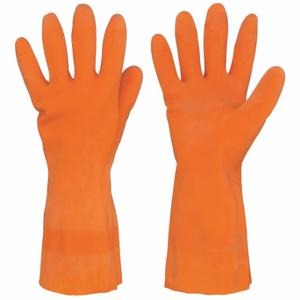 CONDOR 48UP35 Chemical Resistant Glove, 29 mil Thick, 13 Inch Length, Diamond, 11 Size, Orange, 1 Pair | CR2BLX