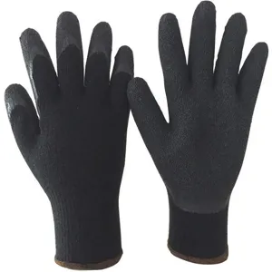 CONDOR 48UP49 Latex Coated Gloves, Natural Rubber, Crinkled, 10 Gauge, XL Size | AX3MJR