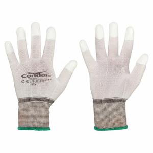 CONDOR 48UP78 Coated Glove, L, Polyurethane, Fingertips, ANSI Abrasion Level 1, 1 Pair | CR2CLC