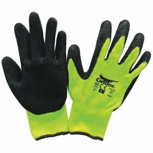 CONDOR 48UR12 Coated Glove, S, Latex, Yellow, 1 Pair | CR2CET