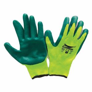 CONDOR 48UR17 Coated Glove, S, Nitrile, Lime, 1 Pair | CR2CEZ