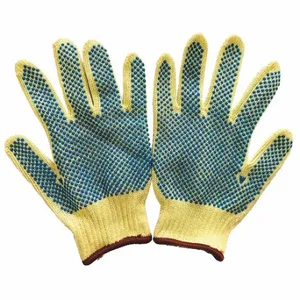 CONDOR 48UR44 Coated Glove, L, Dotted, PVC, Kevlar, Dotted, 1 Pair | CR2CDR