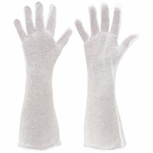 CONDOR 48UR63 Inspection Gloves, Size L, Finished Hem, Cut and Sewn, Cotton, 14 Inch Glove Length, White | CR2CCZ