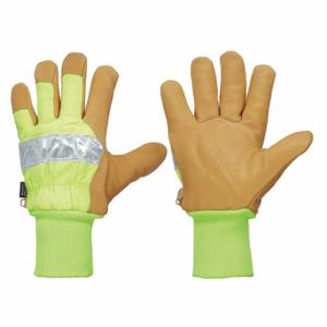 CONDOR 48WU28 Leather Gloves, Size 2XL, Wing Thumb, Polyester, 1 Pair | CR2CZC