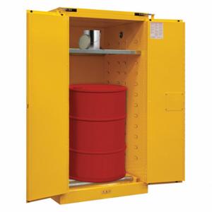 CONDOR 491M75 Fla mmables Safety Cabinet, Vertical, 55 gal, 1 Drum Capacity | CR2BHR