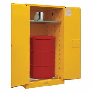 CONDOR 491M76 Fla mmables Safety Cabinet, Vertical, 55 gal, 1 Drum Capacity | CR2BHQ