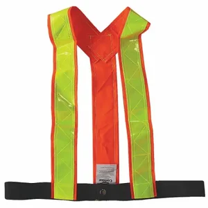 CONDOR 491R68 Safety Vest, Vertical, L, Orange, Solid Polyester, Snaps | CR2CCD