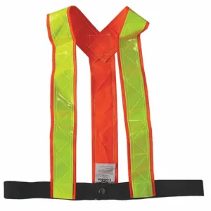 CONDOR 491R71 Safety Vest, Vertical, 2Xl, Orange, Solid Polyester, Snaps | CR2CCC