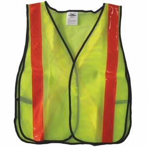 CONDOR 491R73 Safety Vest, X, Universal, Lime, Mesh Polyester, Hook-And-Loop | CR2CCQ