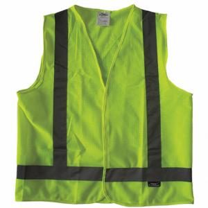 CONDOR 491R88 Warnweste, ANSI-Klasse 2, X, XL, Limette, Mesh-Polyester, Klettverschluss, einzeln | CR2CAA