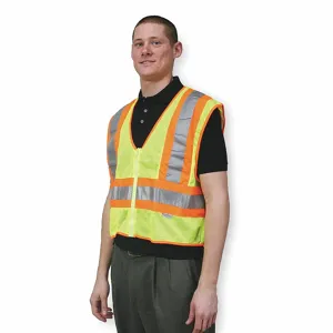 CONDOR 4CWC6 Flame Resistant Hi Visibility Vest Class 2 4xl Lime | AD6ZYN